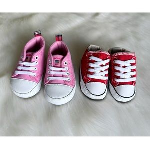 NEVER USED, baby’s shoes, converse & Polo